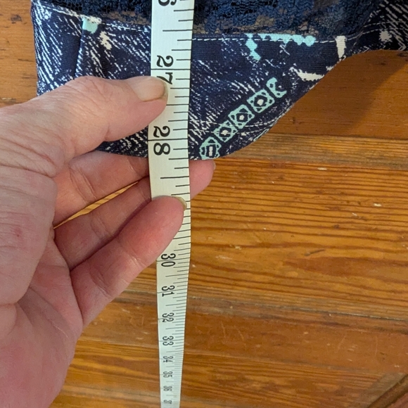 Shellys London Blue and Purple Fit and Flare Dress with Scoop Neck - Picture 5 of 10